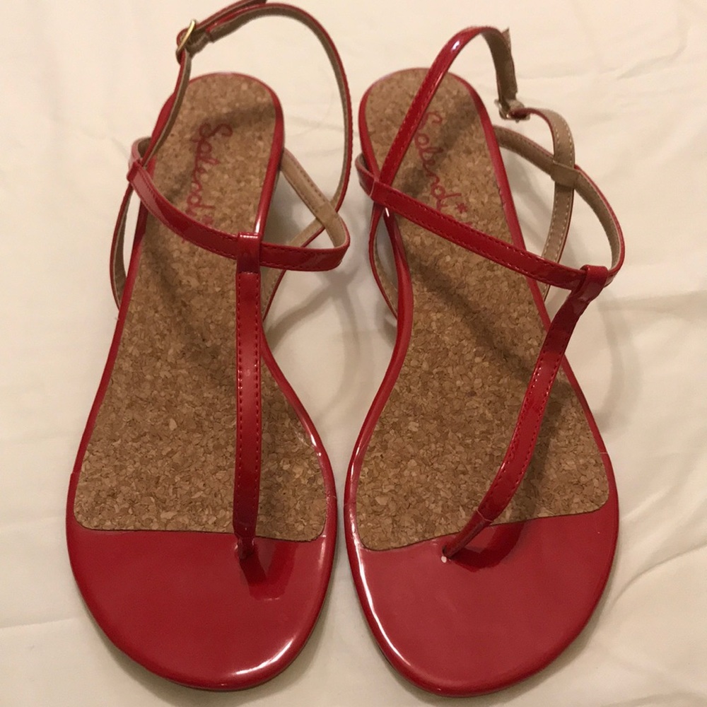 Red t-strap sanders